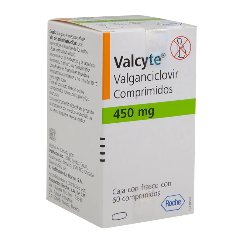 Valcyte 450 Mg Caja Con Frasco Con 60 Comprimidos